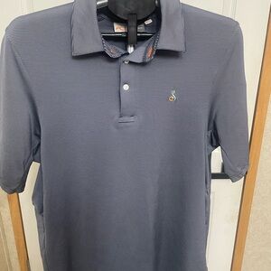 KJUS Men’s Golf Polo – Size 50 (US Medium) – Navy Stripe – UPF 50+
